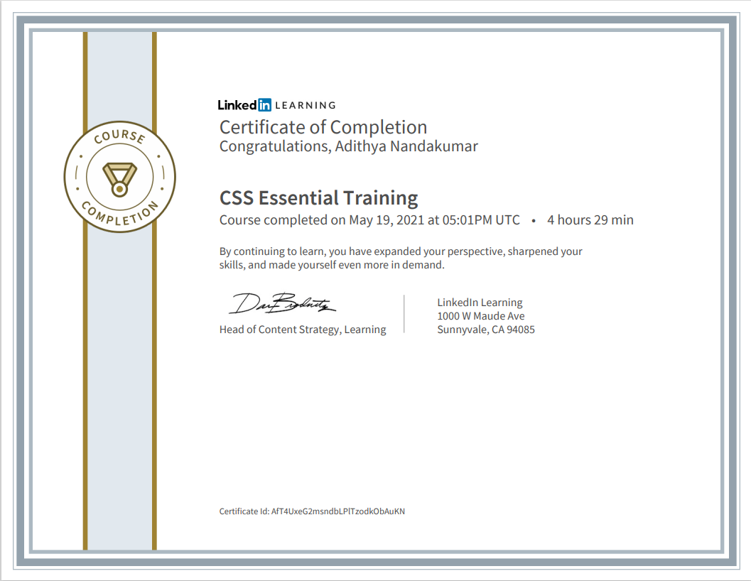 CSS Certificate